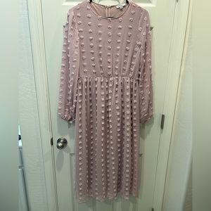 Swiss dot NWOT lilac dress!